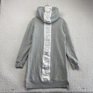 Helly Hansen Active Long Hoodie Dress Gray Spell out Wom Sz S Cozy Lounge Wear